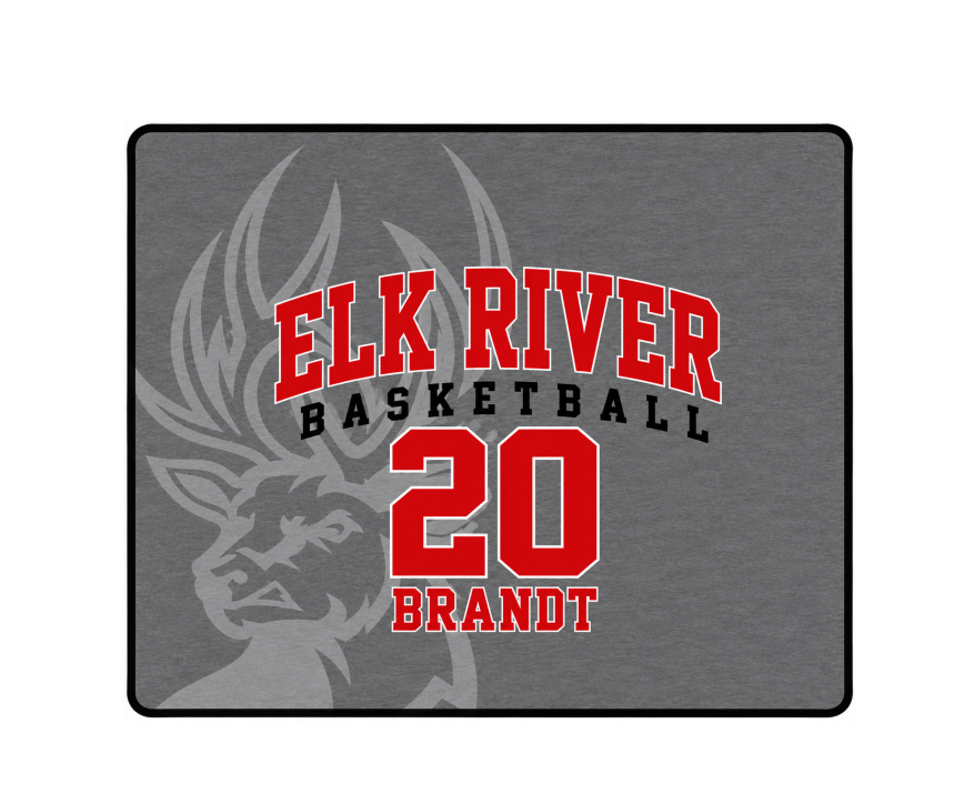 Elk River Basketball Sublimated Blanket