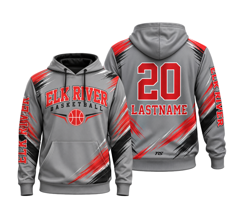 Elk River Basketball Sublimated Hoodie