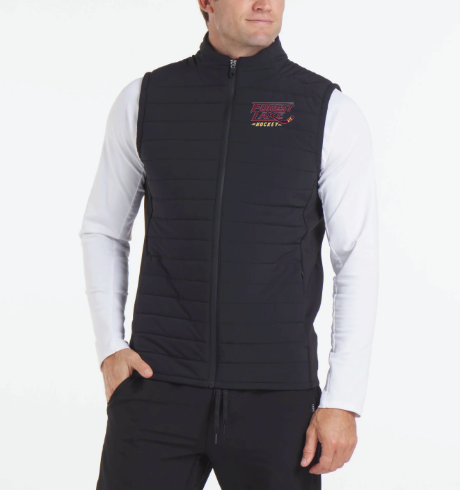 Forest Lake Hockey Men's Vancouver Quilted Vest - BLACK