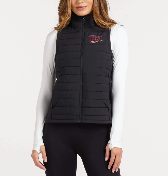 Forest Lake Hockey Women's Vancouver Quilted Vest - BLACK
