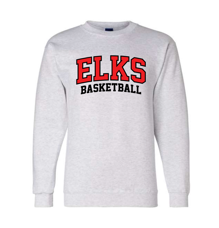 Elk River Basketball Jerzees® NuBlend® Crewneck Sweatshirt - SILVER GREY