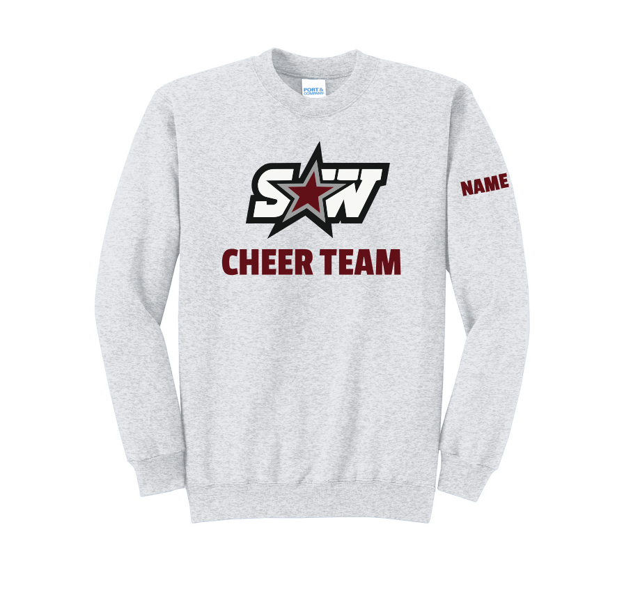 Southwest Cheer Port & Co® Core Fleece Crewneck Sweatshirt - ASH