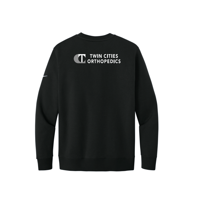EAGAN COACH Nike Club Fleece Sleeve Swoosh Crew - BLACK