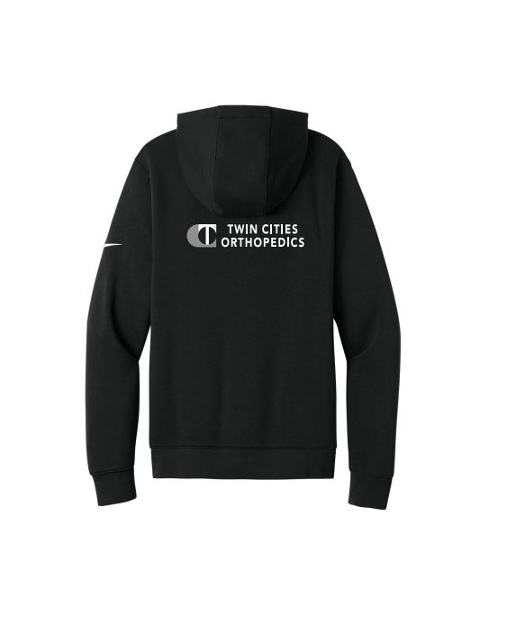 EAGAN COACH Nike Club Fleece Sleeve Swoosh Pullover Hoodie - BLACK