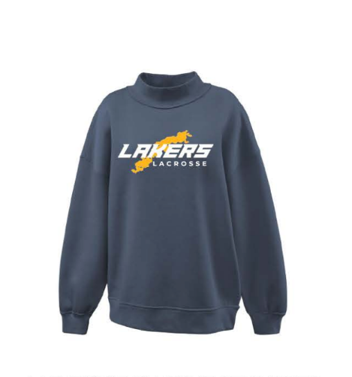 Prior Lake Lacrosse Mockneck Sweatshirt - NAVY