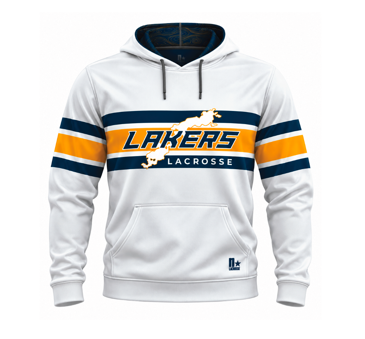 Prior Lake Lacrosse SUBLIMATED HOODIE - WHITE