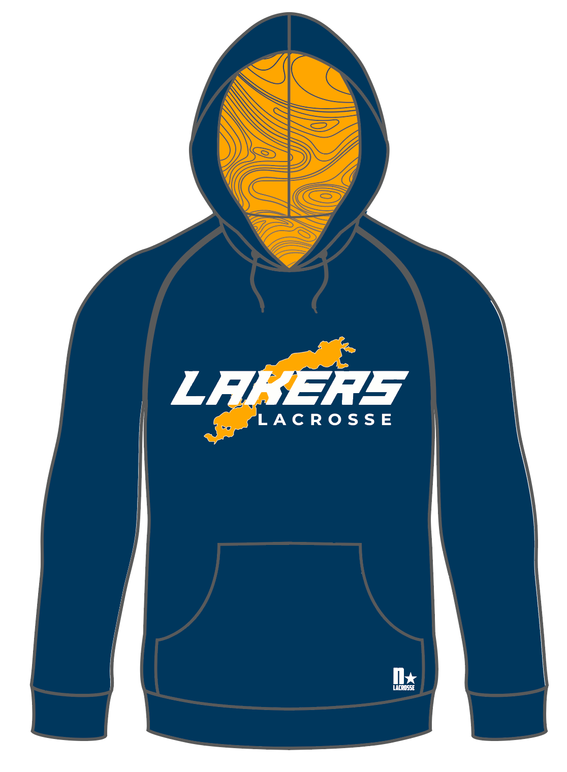 Prior Lake Lacrosse SUBLIMATED HOODIE - NAVY
