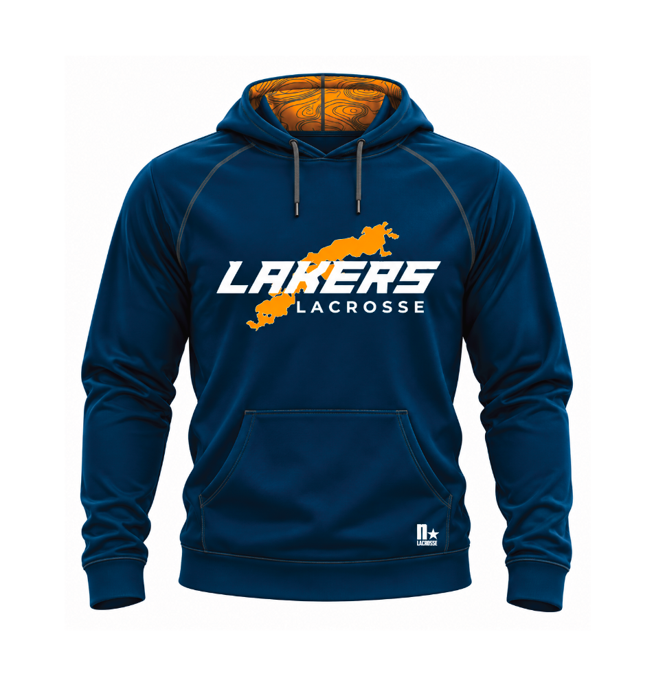 Prior Lake Lacrosse SUBLIMATED HOODIE - NAVY