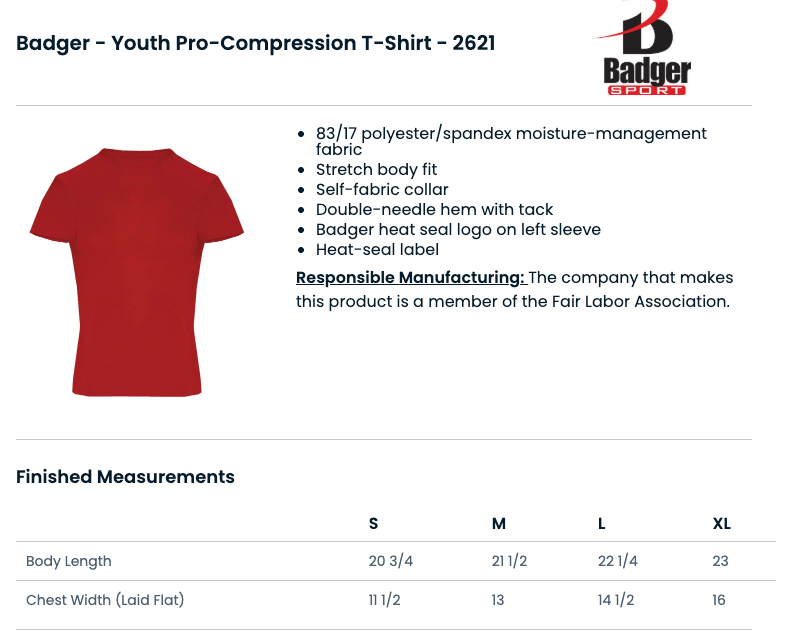 *CLASS ATTIRE APPROVED* Momentum Dance Badger Pro-Compression T-Shirt - BLACK