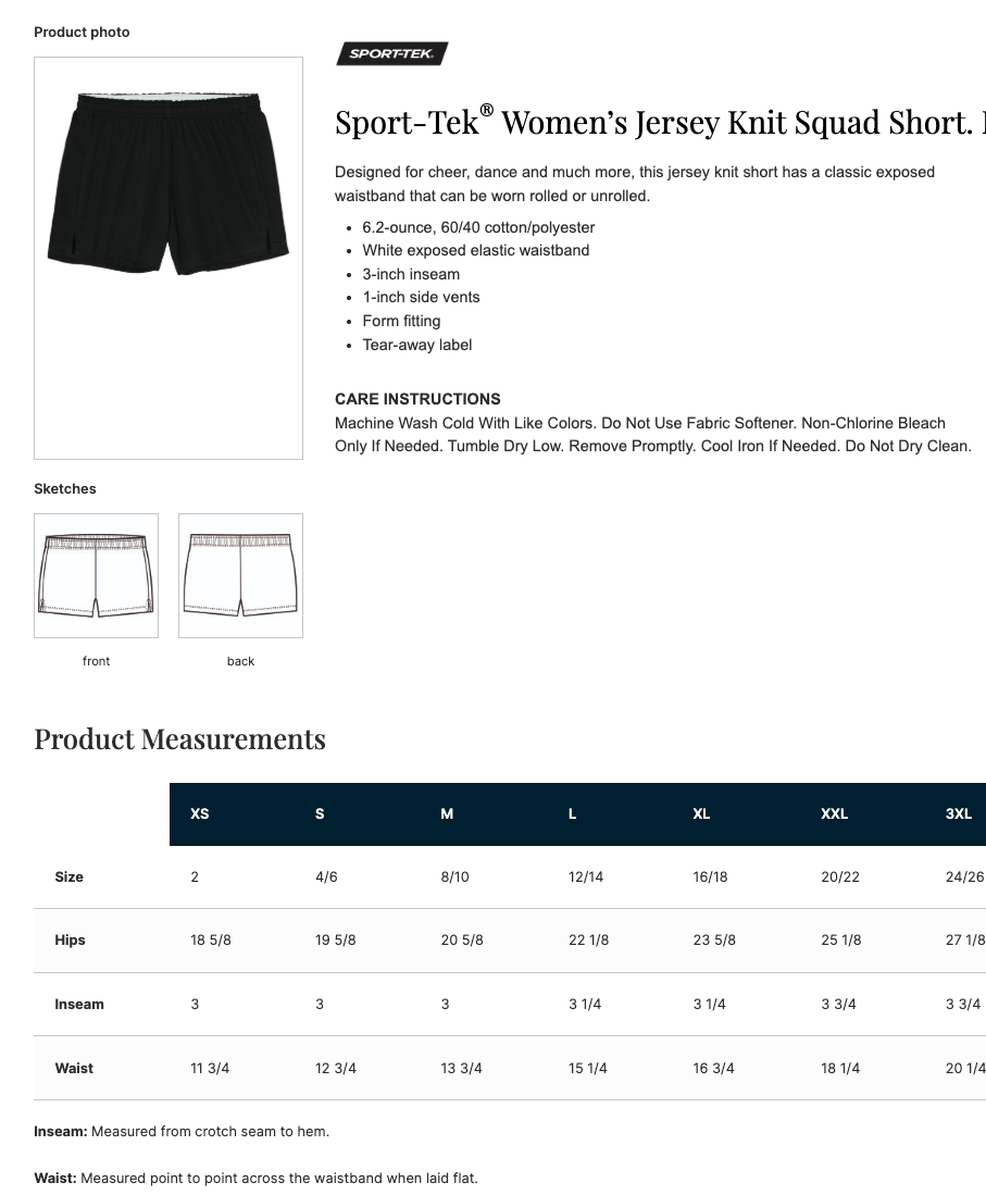 Momentum Dance Sport-Tek® Jersey Knit Squad Short - BLACK