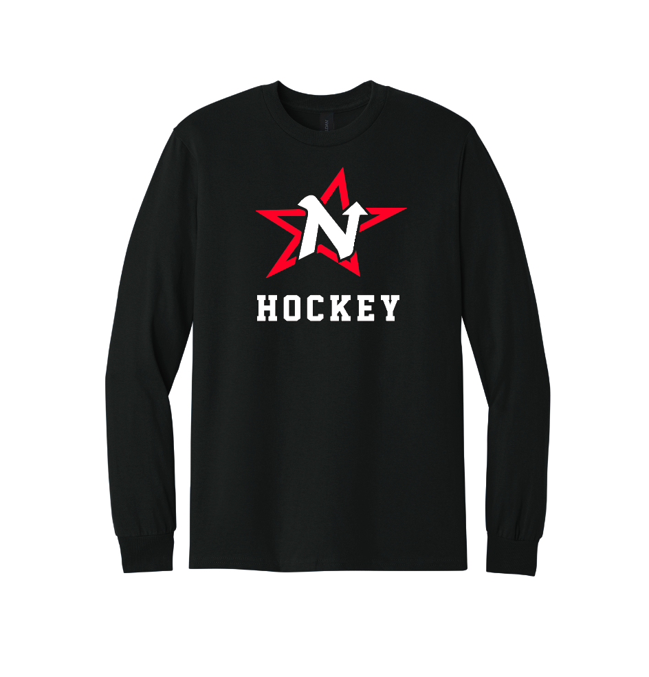 Duluth Northern Stars Heavy Cotton™ 100% Cotton Long Sleeve T-Shirt - BLACK