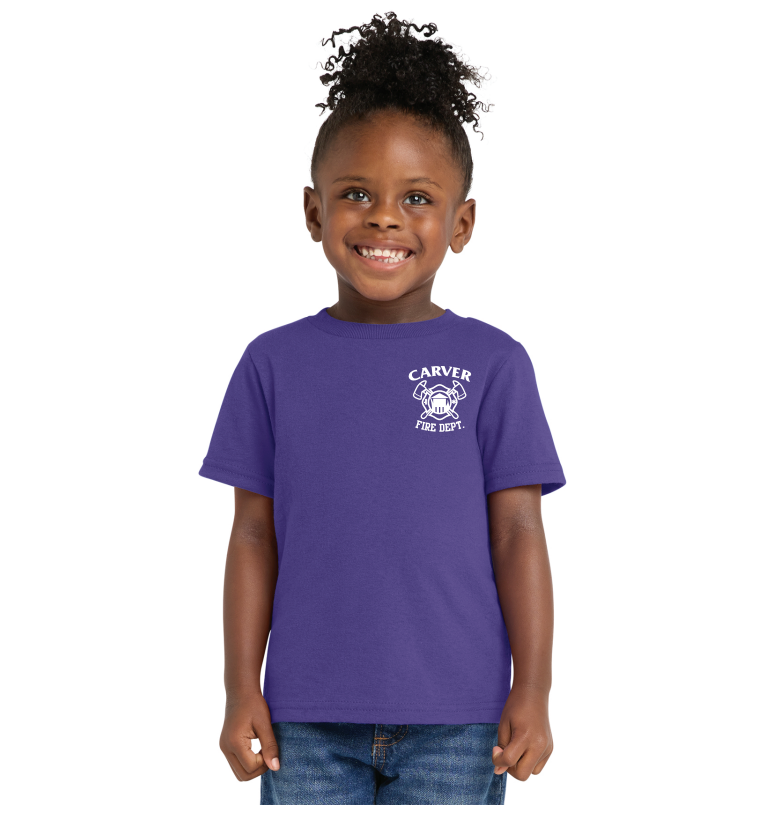 Carver Fire Port & Co® Toddler Core Cotton Tee (STACKED TEXT BACK)