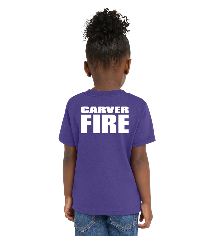 Carver Fire Port & Co® Toddler Core Cotton Tee (STACKED TEXT BACK)