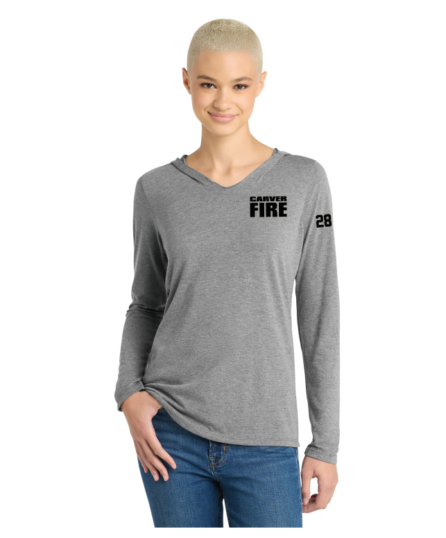 Carver Fire District® Women’s Perfect Tri® Long Sleeve Hoodie (MALTESE BACK)