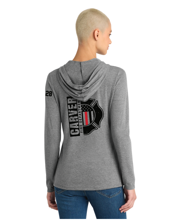 Carver Fire District® Women’s Perfect Tri® Long Sleeve Hoodie (MALTESE BACK)