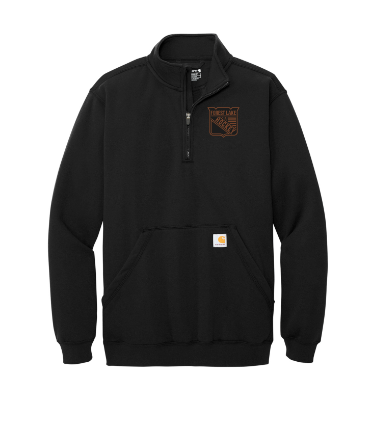 Forest Lake Hockey Carhartt® Midweight 1/4-Zip Mock Neck Sweatshirt - BLACK