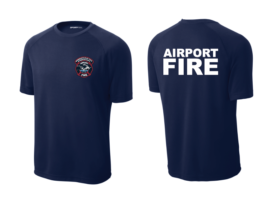 *WORKOUT* MSP Airport Adult Sport-Tek (Dry Zone® SS Raglan T-Shirt) Navy