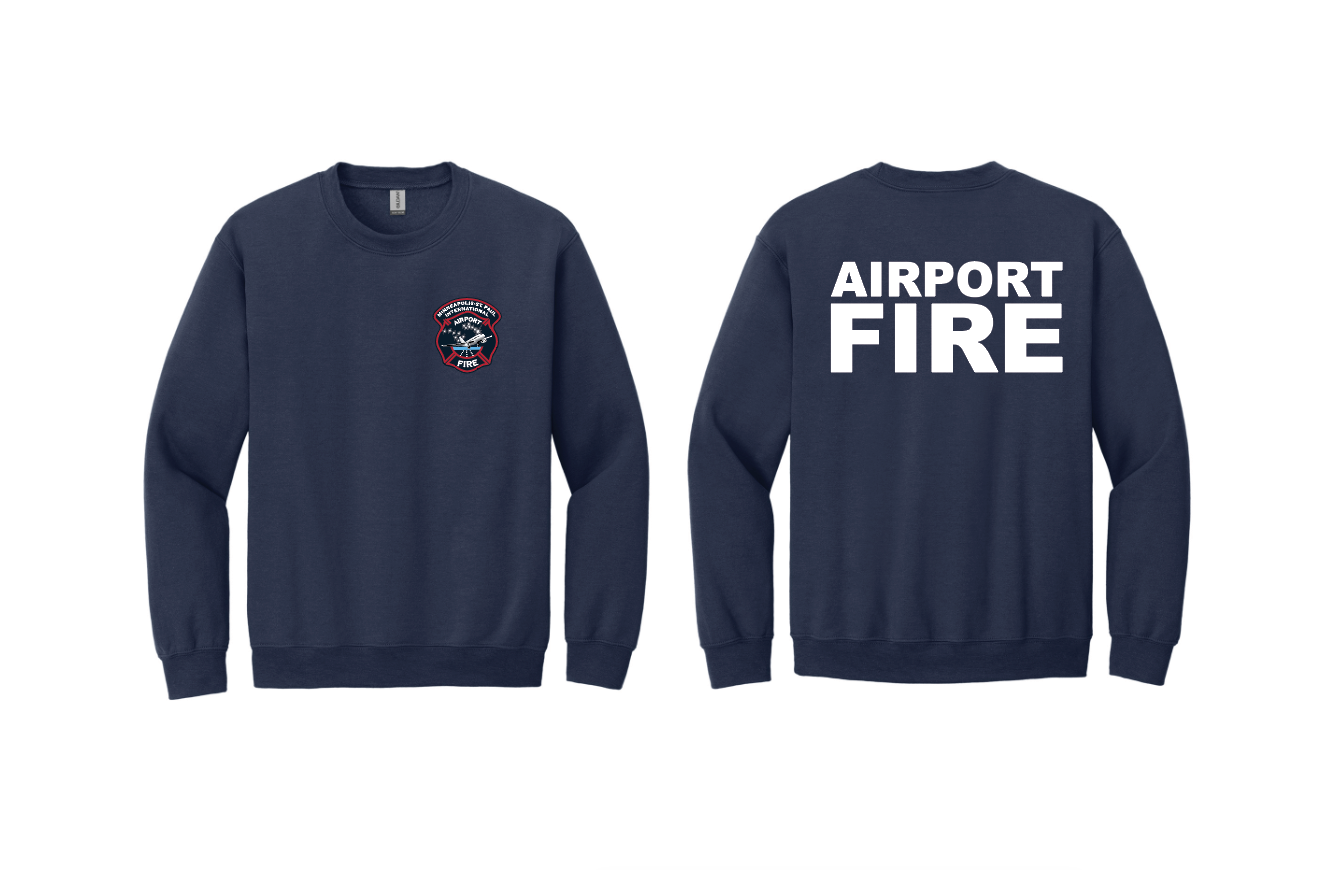 MSP Airport Gildan (Heavy Blend™ Crewneck Sweatshirt) Navy