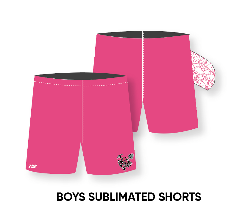 Minnesota Miners BOYS Sublimated Shorts - PINK