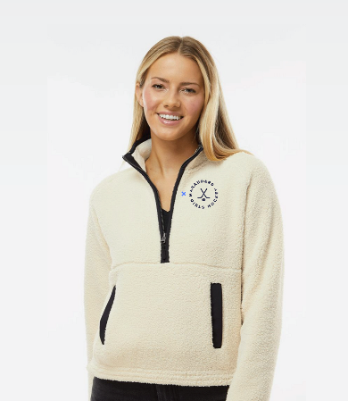 Roseville-Mahtomedi Boxercraft Women's Everest Half-Zip Pullover - NATURAL/BLACK