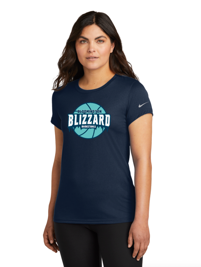 Bloomington Basketball Nike Women's Swoosh Sleeve rLegend Tee - NAVY