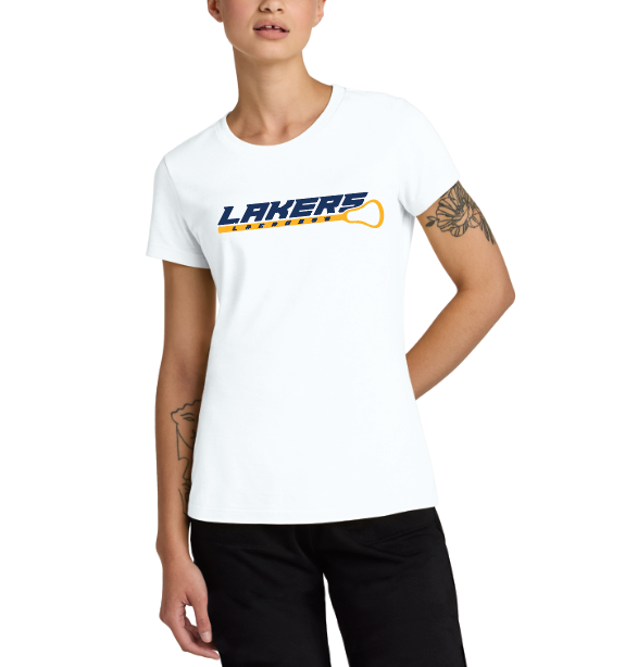 Prior Lake Lacrosse District® Women’s Perfect Weight® CVC Tee - WHITE