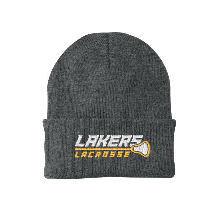 Prior Lake Lacrosse Port & Co™ Knit Cap - GREY
