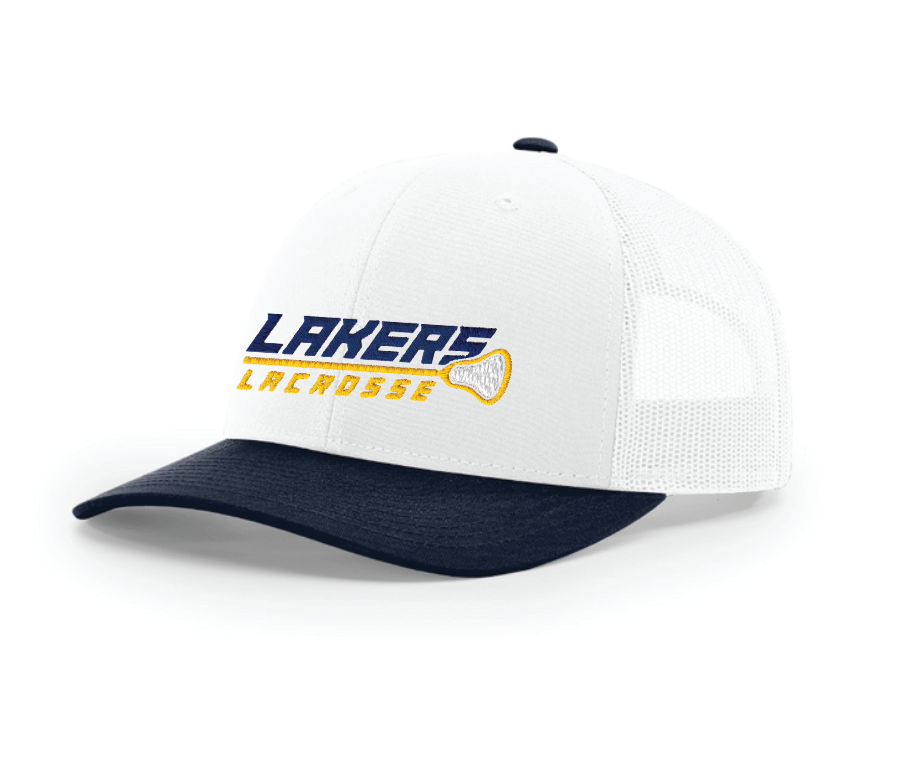 Prior Lake Lacrosse Trucker Cap - WHITE/NAVY