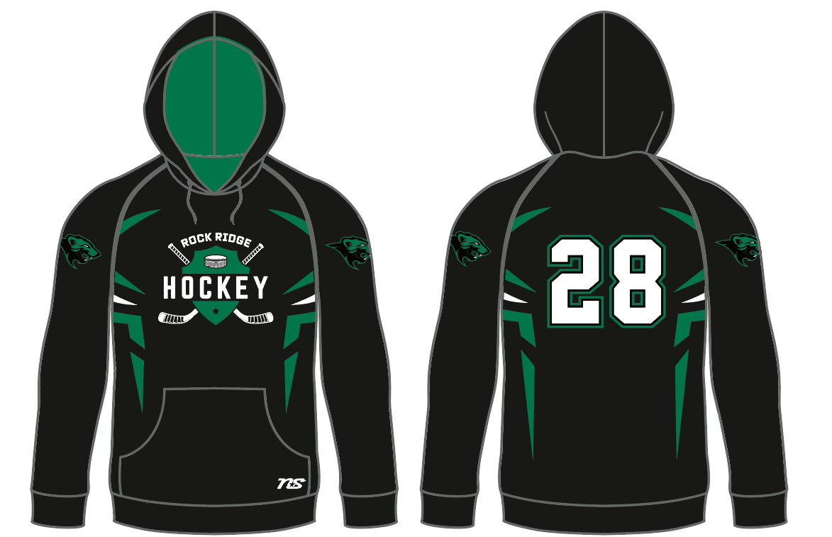Rock Ridge Hockey Sublimated Hoodie - BLACK