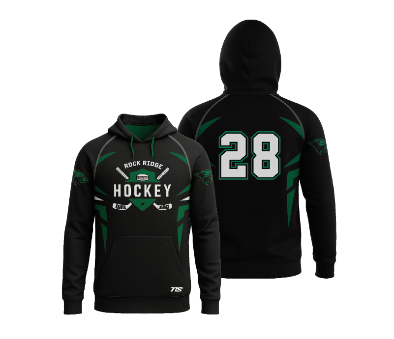 Rock Ridge Hockey Sublimated Hoodie - BLACK