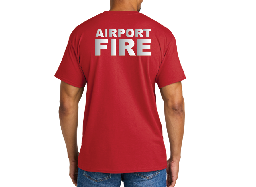Airport Fire R.E.D. Military Appreciation DryBlend® 50 Cotton/50 Poly T-Shirt