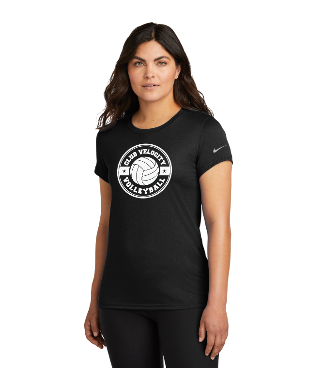 Club Velocity Nike Women's Swoosh Sleeve rLegend Tee - BLACK