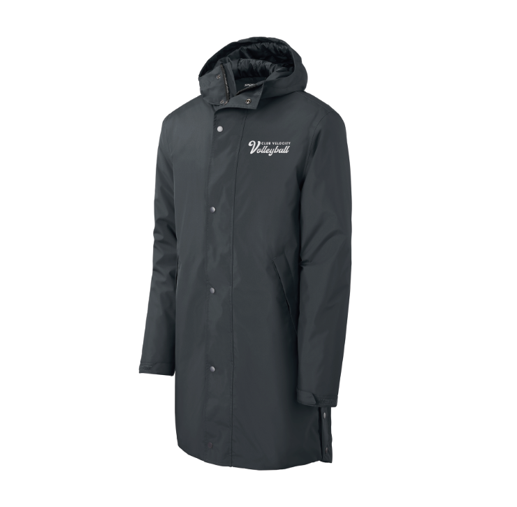 Club Velocity Sport-Tek® Waterproof Insulated Sideline Parka - GRAPHITE