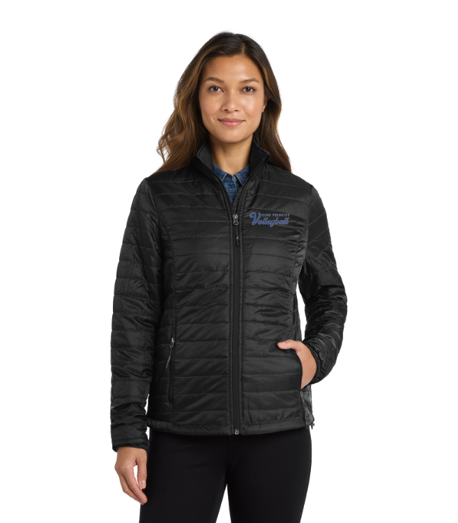 Club Velocity Port Authority® Women's Packable Puffy Jacket - BLACK