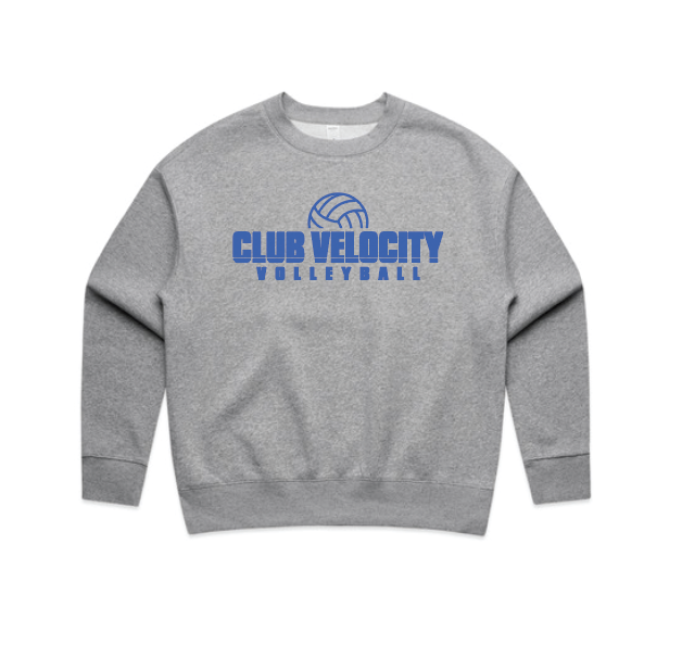 Club Velocity Women's Relax Crew - HEATHER GREY