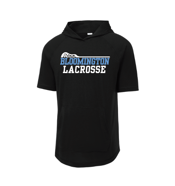 Bloomington Sport-Tek® PosiCharge® Tri-Blend Wicking Short Sleeve Hoodie - NAVY