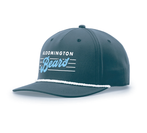 Bloomington Lacrosse 5-Panel Classic Rope Cap - NAVY/WHITE