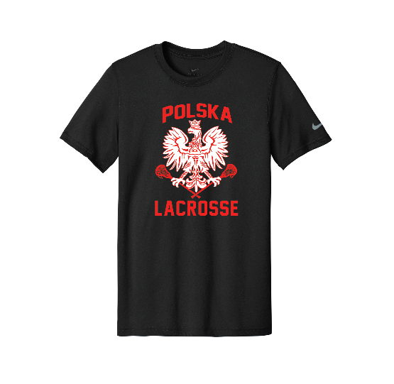 Poland Lacrosse Nike Swoosh Sleeve rLegend Tee - BLACK