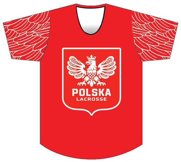 Poland Lacrosse* Sublimated Shooter Shirt - RED