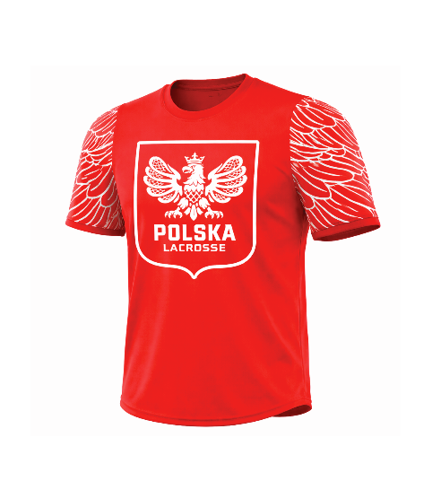 Poland Lacrosse* Sublimated Shooter Shirt - RED
