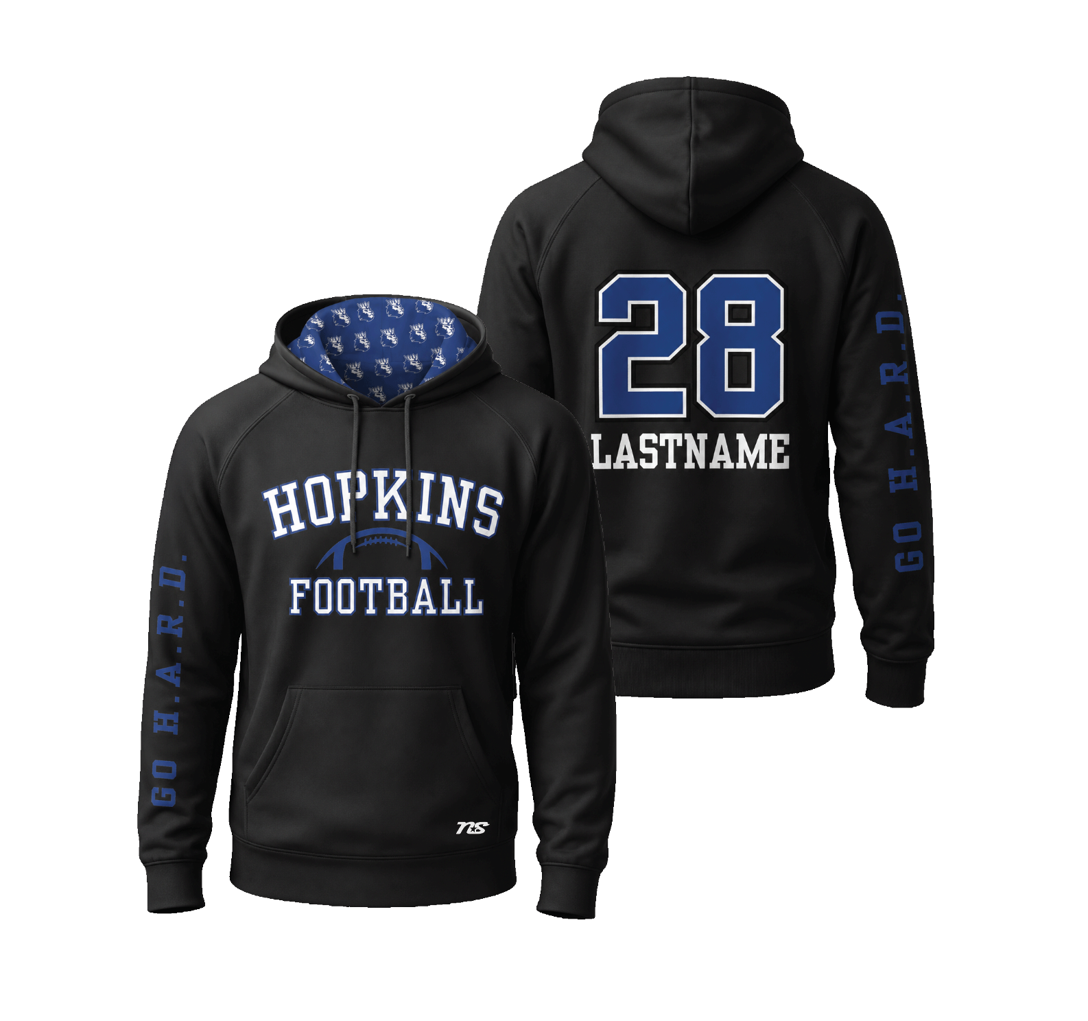 Hopkins Football - Sublimated Hoodie