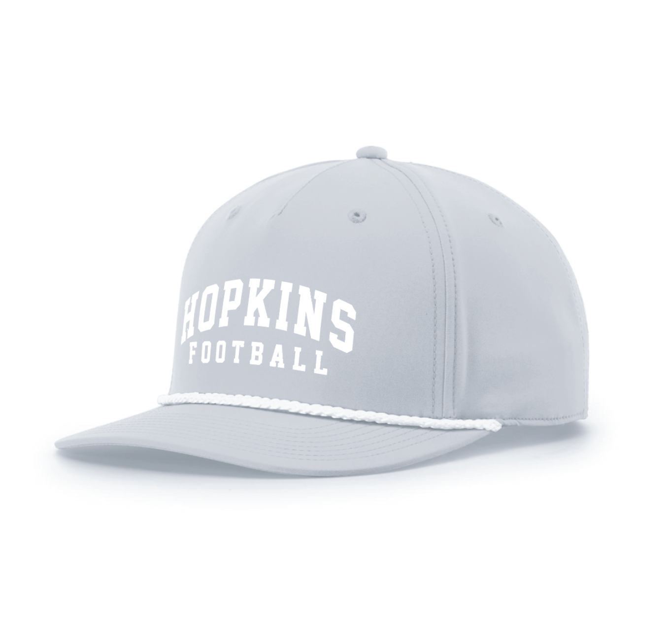 Hopkins Football Richardson 5-Panel Classic Rope Cap - GREY/WHITE