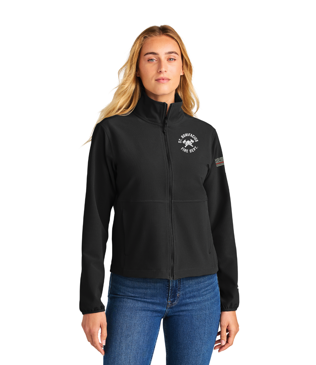 St. Bonifacius Fire The North Face® Women’s Edge Stretch Soft Shell Jacket - BLACK