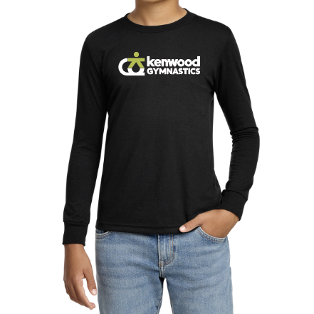 Kenwood Gymnastics District® Youth Perfect Tri® Long Sleeve Tee - BLACK