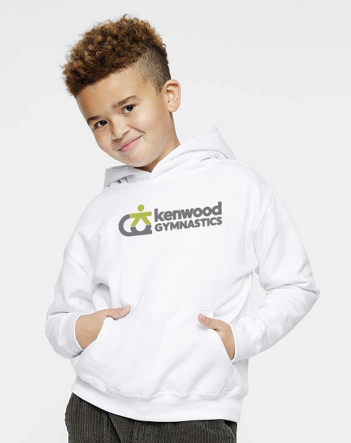 Kenwood Gymnastics Youth Hoodie Sweatshirt - WHITE