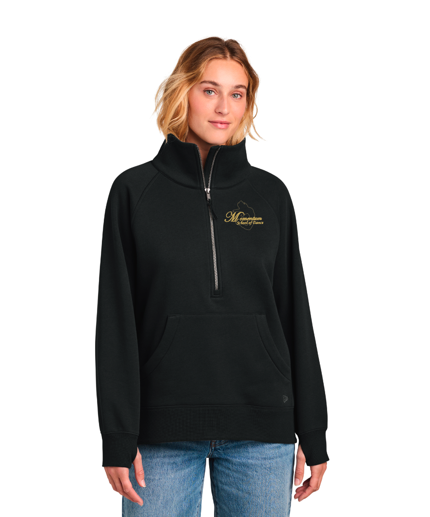 Momentum Dance New Era® Women’s Heritage Fleece 1/2-Zip - BLACK