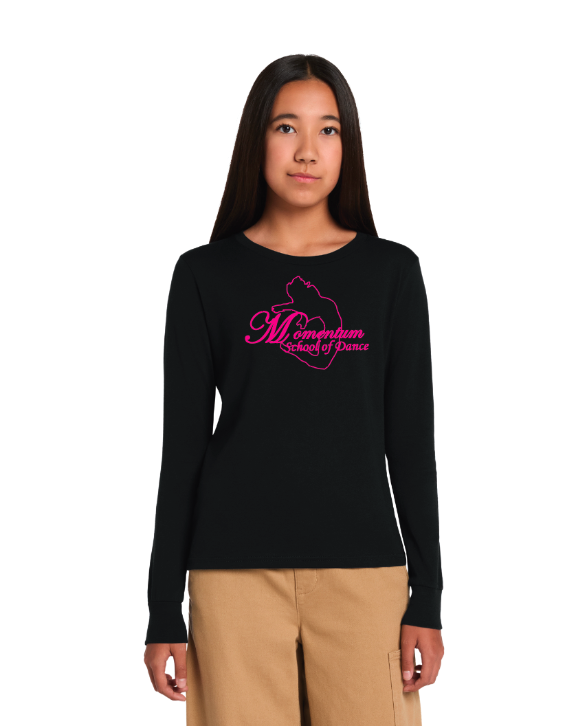 *CLASS ATTIRE APPROVED* Momentum Dance BELLA+CANVAS® Jersey Long Sleeve Tee - BLACK