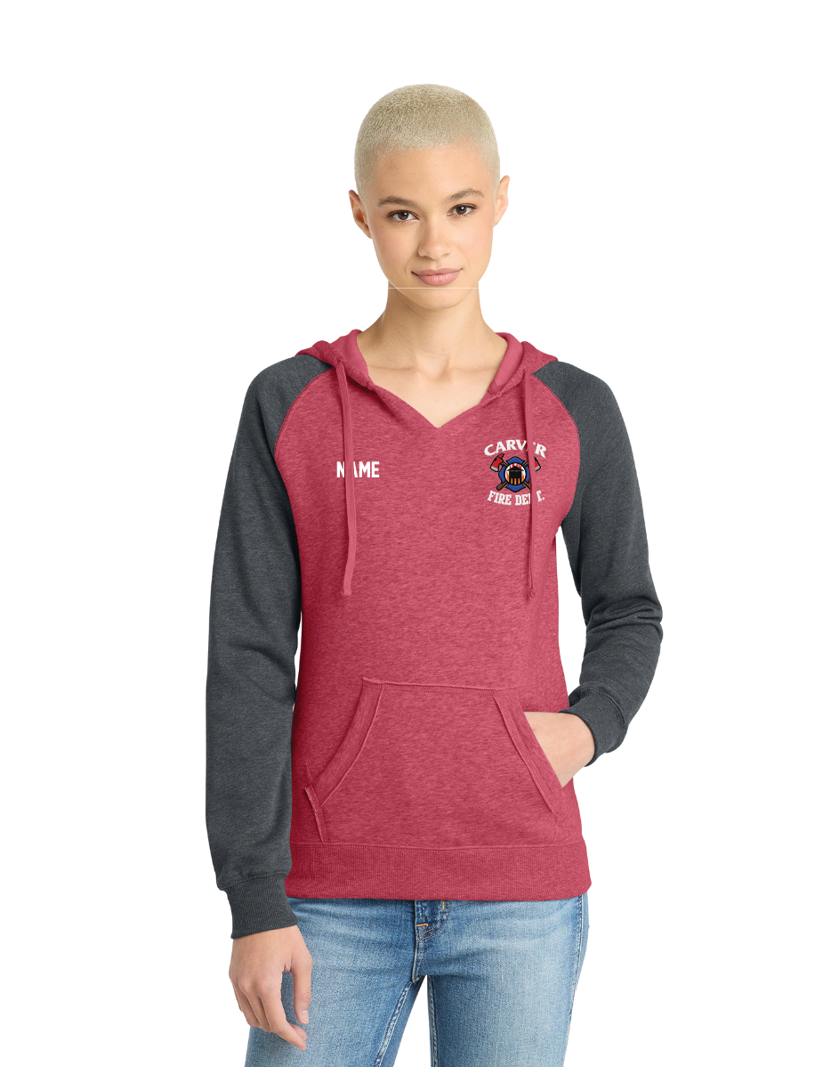 Carver Fire District® Women’s Lightweight Fleece Raglan Hoodie