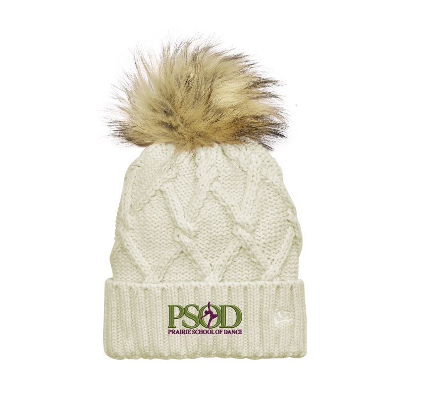 PSOD New Era® Faux Fur Pom Beanie - IVORY