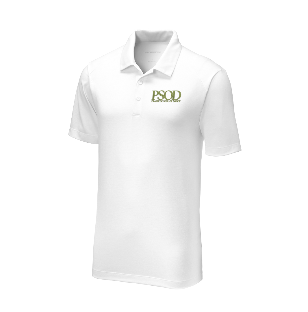 PSOD Sport-Tek® PosiCharge® Tri-Blend Wicking Polo - WHITE